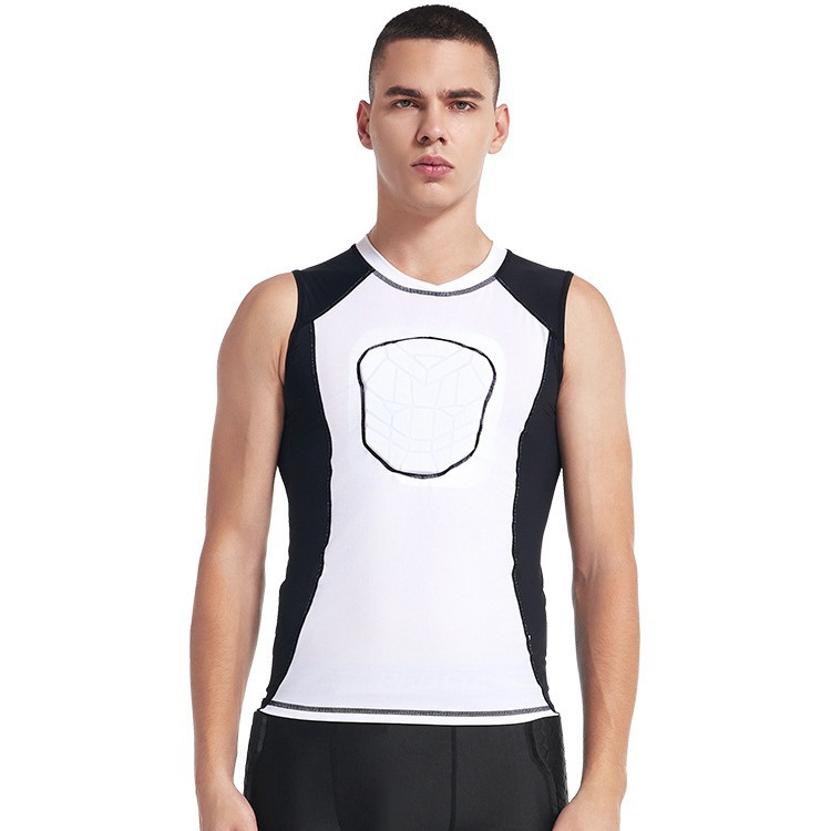 Protective Sports Basketball Vest Football Anti-collision Training Suit Quick-drying Sweat-wicking Chest Sponge Anti-collision Pad Protective Gear