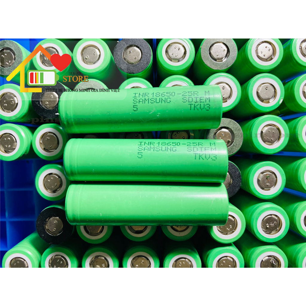 PIN 18650 INR SAMSUNG 25R CHÍNH HÃNG THÁO KHỐI DUNG LƯỢNG 2500 mAh - XẢ 25A LIÊN TỤC - TỨC THỜI 35A