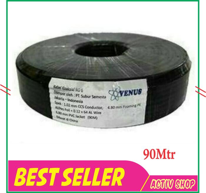KABEL VENUS RG6 HIGH QUALITY 100 YARD 90 METER Giá 244,000 Đồng*Miễn phí vận chuyển