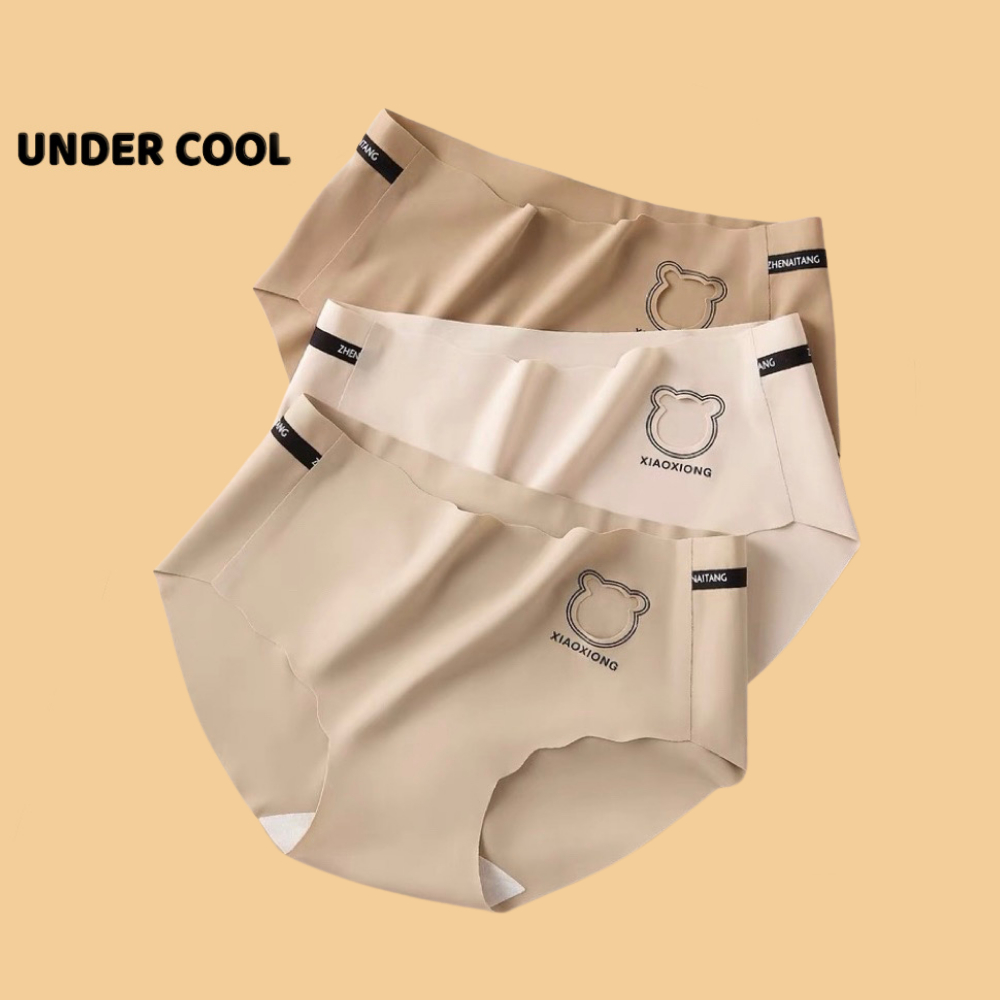 Quần Lót Nữ Đúc Su Tàng Hình UNDERCOOL Viền Sóng Khoét Hình Phối Chữ Ép Đáy Kháng Khuẩn Nhiều Màu