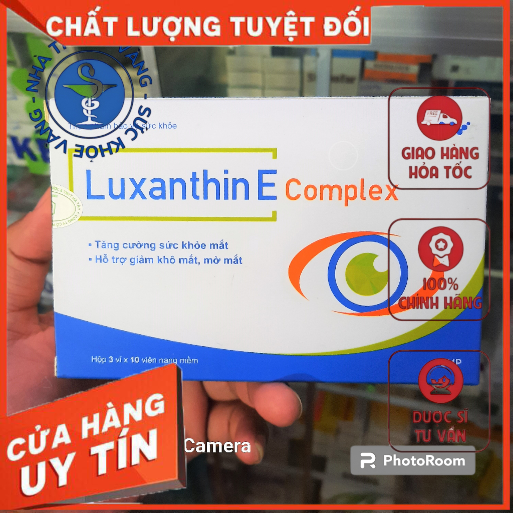 ✅[CAM KẾT CHÍNH HÃNG] Viên uống bổ mắt giảm mỏi mắt khô mắt cải thiện thị lực Luxanthin E Complex