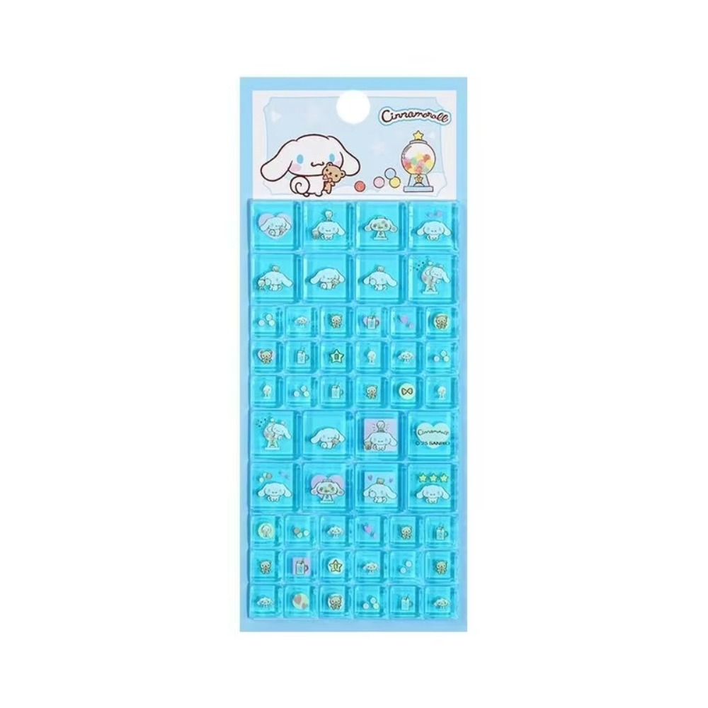 TONYOOG ป้องกันน้ำ ซานริโอ สติ๊กเกอร์สี่เหลี่ยม 3D สามมิติ คุโรมิ เมโลดี้ ซินนามอนโรล รูปลอกเพชร น่ารัก ตกแต่ง DIY สติ๊กเกอร์เฮลโลคิตตี้ โทรศัพท์ แล็ปท็อป กระเป๋าเดินทาง ของตกแต่ง
