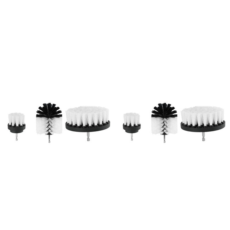 (XTUJ) 2X Electric Carpet Brush Drill Kit All Purpose Cleaner Auto Tires Cleaning Tools Bathroom Scrubber Brushes C