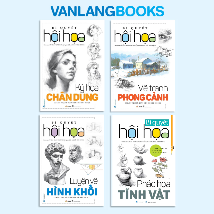 Sách - Combo 4 Quyển Bí Quyết Hội Họa (Tái Bản) - Văn Lang