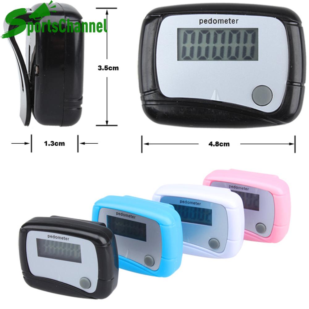 Sportschannel Máy đếm bước chân LCD Kỹ Thuật Số Với Clip Đi Bộ Chạy Bộ đếm bước chân Bước 99999 Xách Tay đếm nhịp dành cho chơi thể thao Cho thể thao ngoài trời