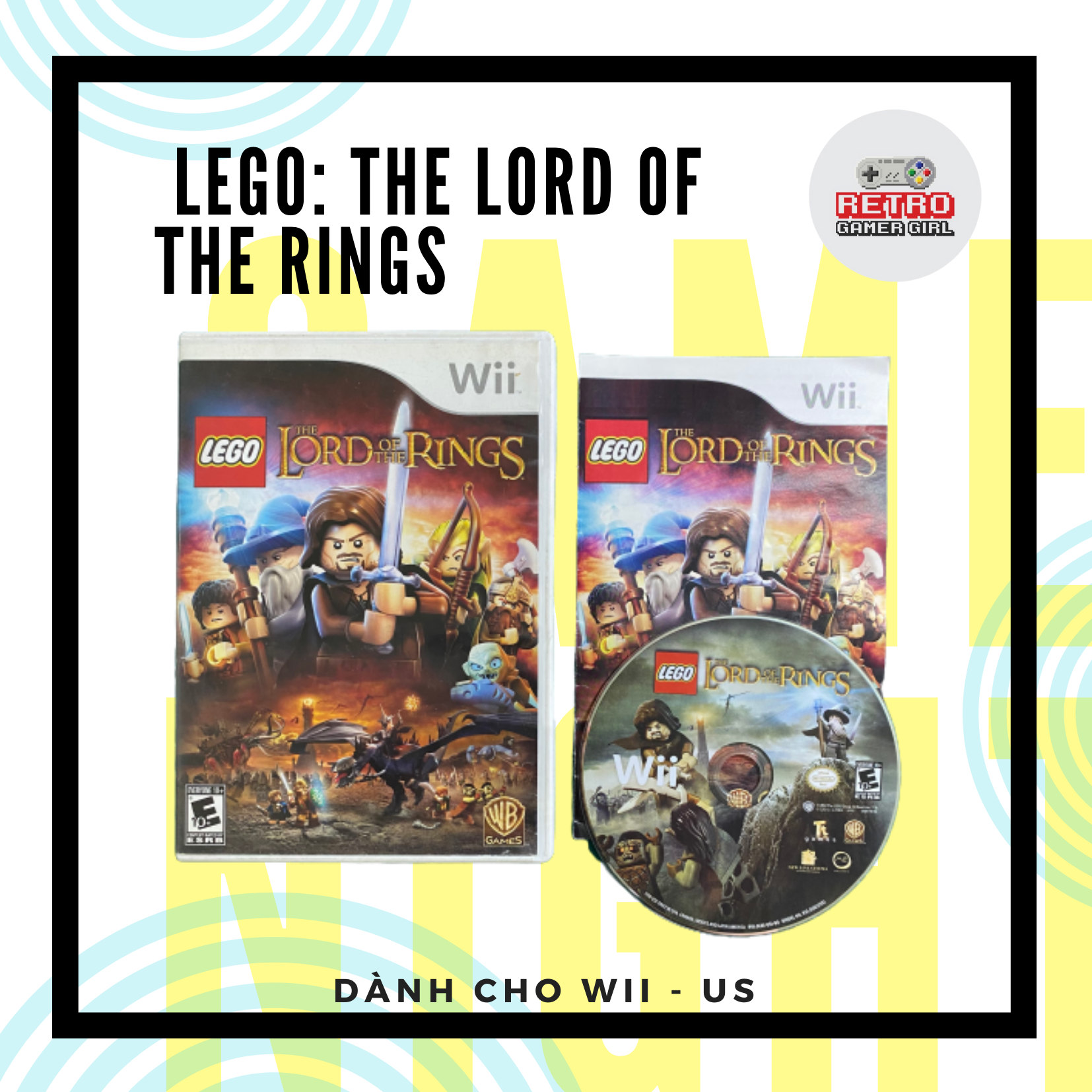 Đĩa game Lego The Lord of the Rings Wii hệ US