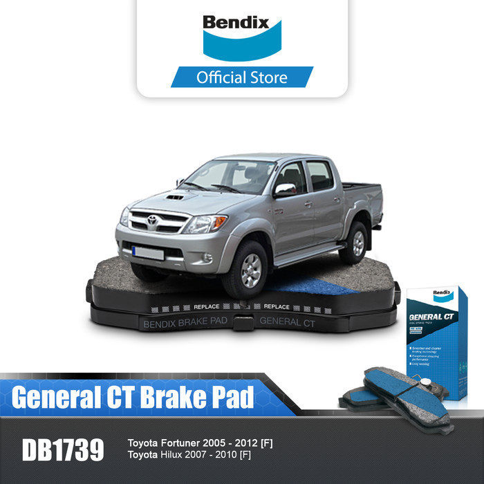 Bendix Kampas Rem Depan Mobil Toyota Hilux 2007-2010 DB1739GCT Giá 647,400 Đồng*Miễn phí vận chuyển