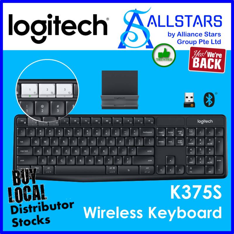 (ALLSTARS : We are Back / Keyboard Promo) Logitech K375s Multi-Device Wireless Keyboard (920-008250) Warranty 1year with Ban Leong Singapore