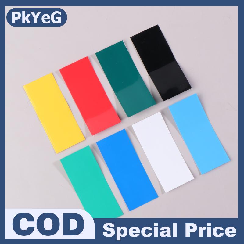 PkYeG 100pcs Flat PVC nhiệt co lại ống Pin bọc cho 18650 lithium pin nhiệt co lại ống các loại Kit tự dính cách điện