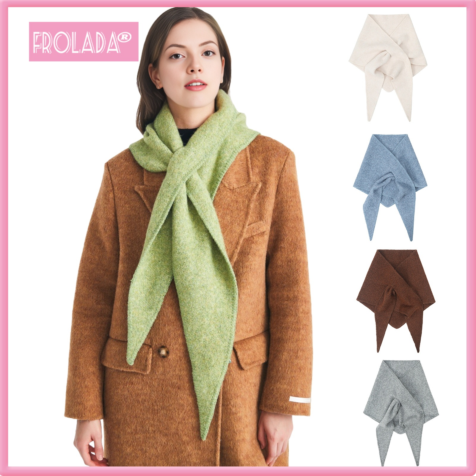 Women Knitting Shawl Wrap Solid Color Triangle Striped Knotted Poncho Blanket Autumn Winter Universal Size Scarf Cardigan ราคา 348 บาท*ส่งฟรี