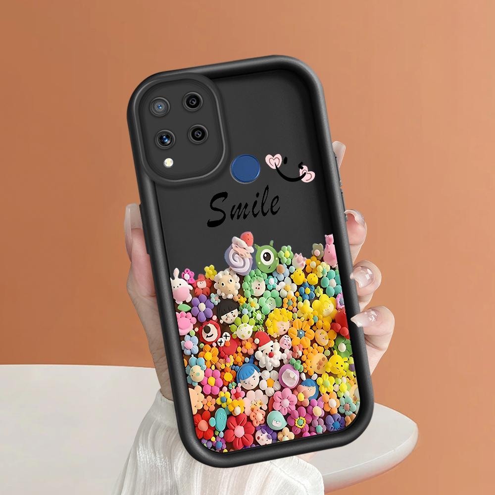 Ốp điện thoại cho Realme C12 Realme C15 Realme C17 Realme C2 Realme C20 Realme c20a mềm ban đầu vuông thang Ốp điện thoại silicon Ốp điện thoại bọc hoàn toàn