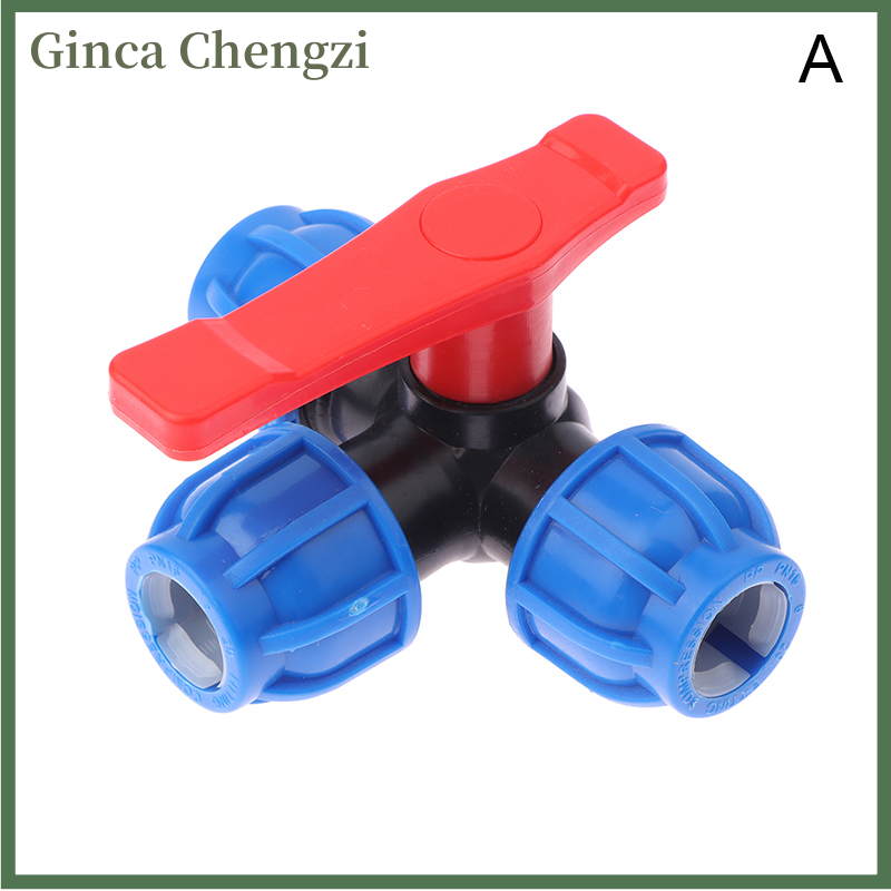 Grinca 20 25 32Mm PE 3 Chiều Ống van bi Tap Bộ chia nước Nhựa Nhanh Chóng đầu nối van Thủy Lợi ống nước Phụ Kiện