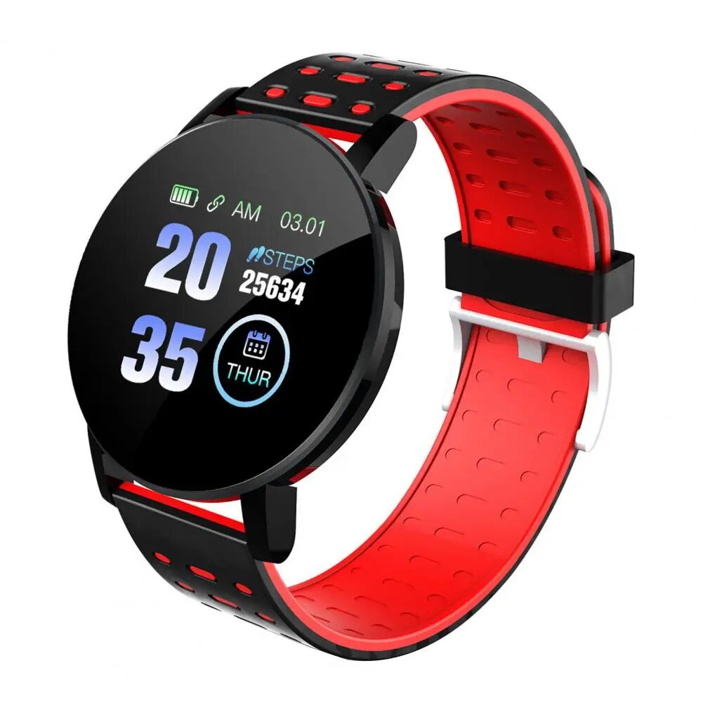 Red Red 119 Plus Useful Smart Wristwatch Rechargeable Multiftional
