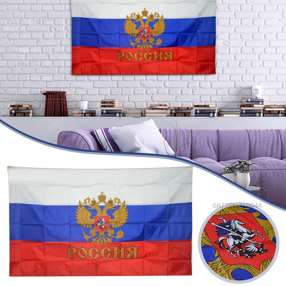 Cờ 3x5ft Russia quốc gia cờ banner hoạt động hoạt động trang trí nhà FD-VN