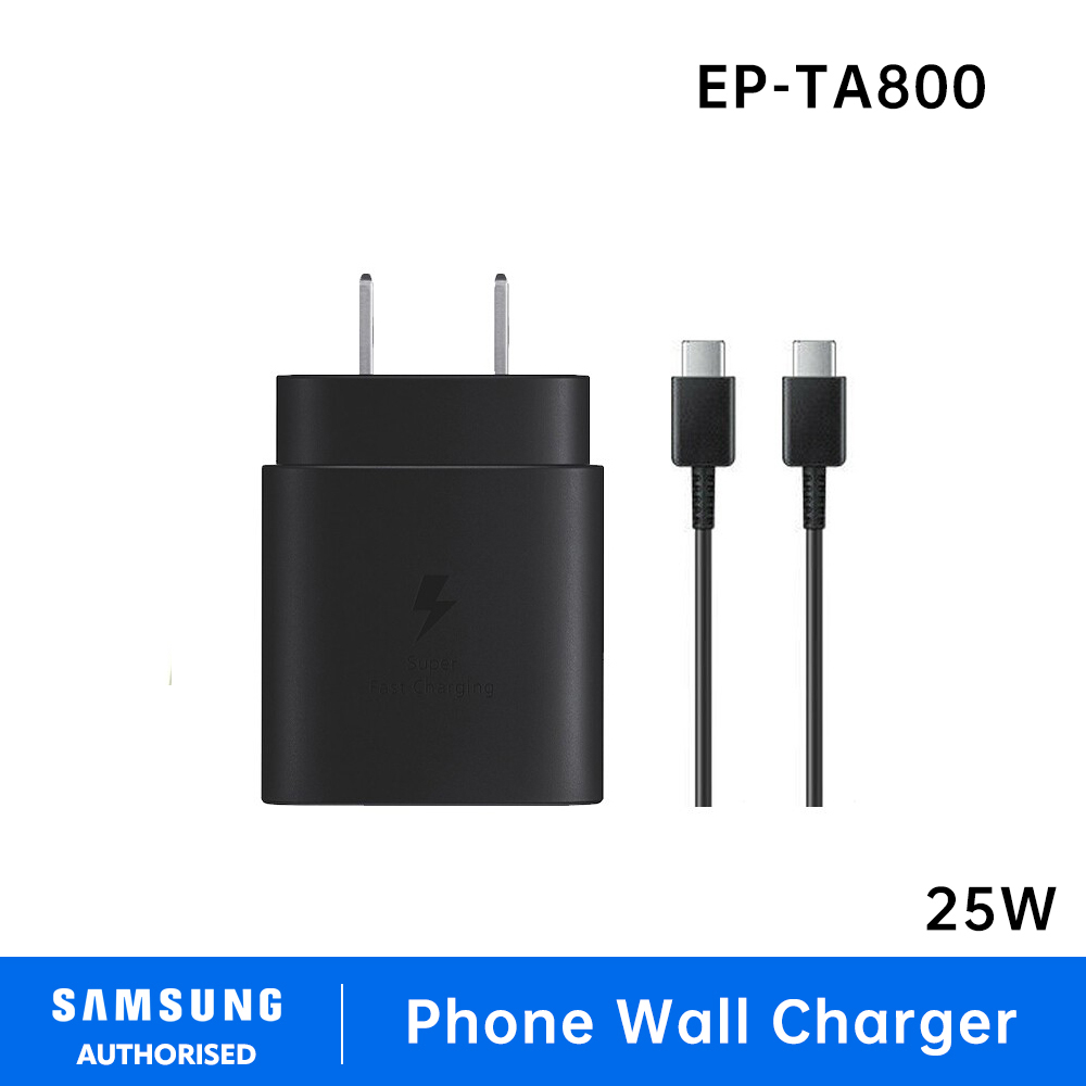 Samsung Super Fast Charger Adapter Original 15W 25W 45W PD Travel Wall Chargers / With USB C To USB C Cable For Samsung Phone