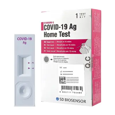 SD BIOSENSOR Standard Q Covid-19 AG Home Test Antigen Rapid Self Test (ART) Kit 1s
