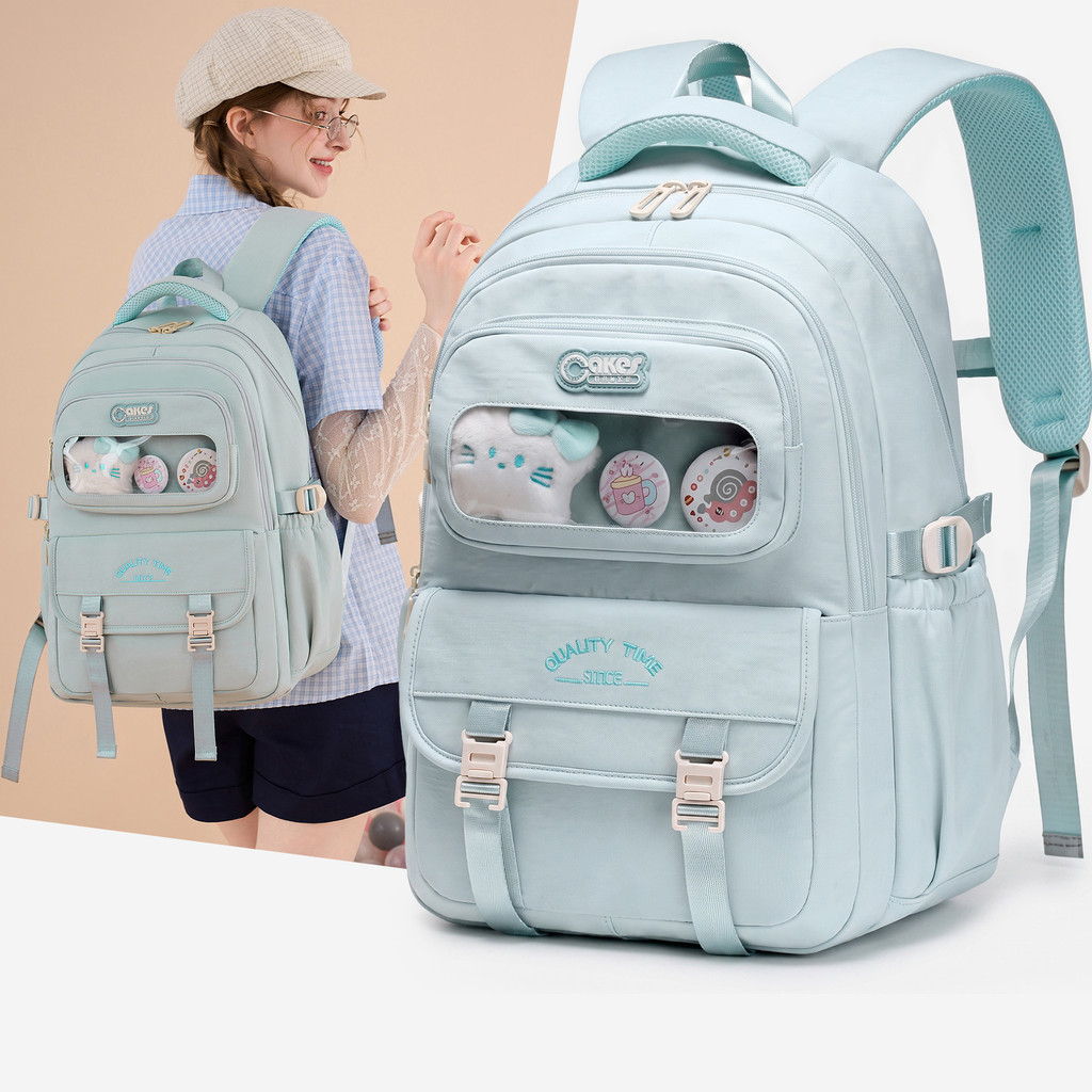 Balo đi học nữ thời trang ulzzang nhật bản cá tính cặp sách học sinh sinh viên size lớn đựng vừa laptop 9522