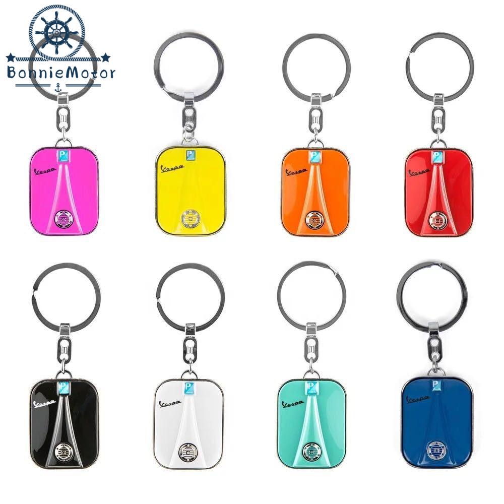 SHIBEN Đối với VESPA SPRINT Xe máy Phụ Kiện Kẽm hợp kim Đối với VESPA GTS Chrome Keychain Scooter Móc Chìa Khóa VESPA Keychain Xe máy Keyring Cho Piaggio Vespa
