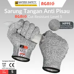 Sarung Tangan Anti Pisau Anti Potong Anti Gores AGNIS Cut Resistant Level 5