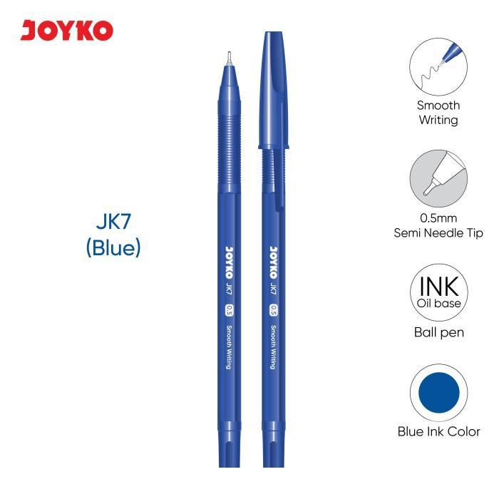 JOYKO Ball Pen Pulpen 1 Pack JK-7 0.5mm Isi 12 Pcs