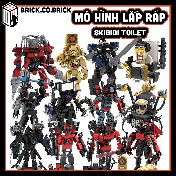Skibidi Toilet Mô hình Lắp ráp Sáng Tạo Đồ chơi Bộ lắp ráp Nhân vật Bồn Cầu Người Tivi Người Camera 2031 - 2069-1
