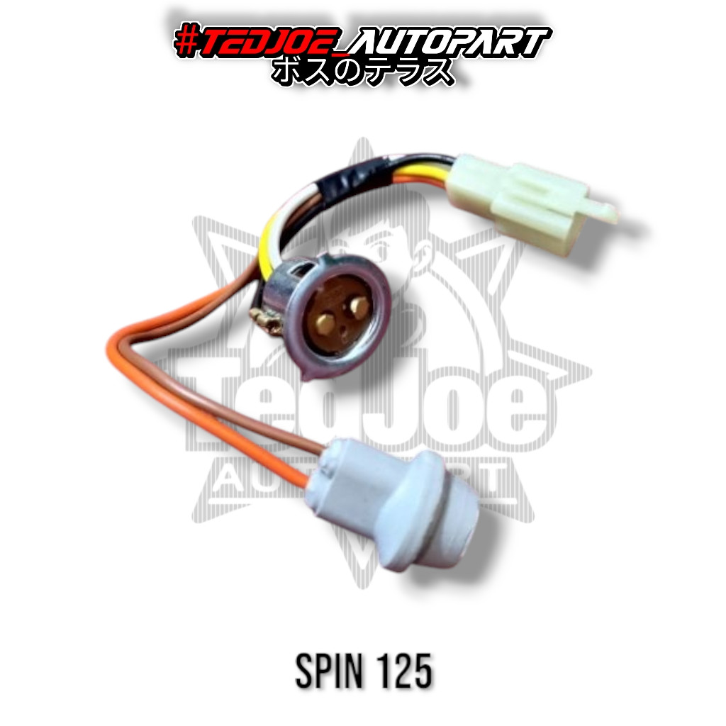 Fitting COB Lampu Depan Spin 125 Assy Soket Lampu Depan PNP Spin Lampu COB LED Plug and Play Set Fiting Lampu Spin 125 Komplit Sudah PNP Harga 16,500 rupiah*Gratis Ongkir