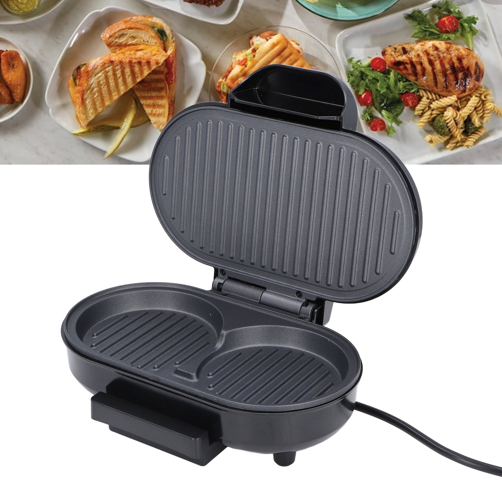 Làm bánh burger điện nhỏ gọn làm nóng nhanh lên nướng bít tết trong nhà dễ dàng vệ sinh thuận tiện dính bằng chứng cho bữa ăn sáng