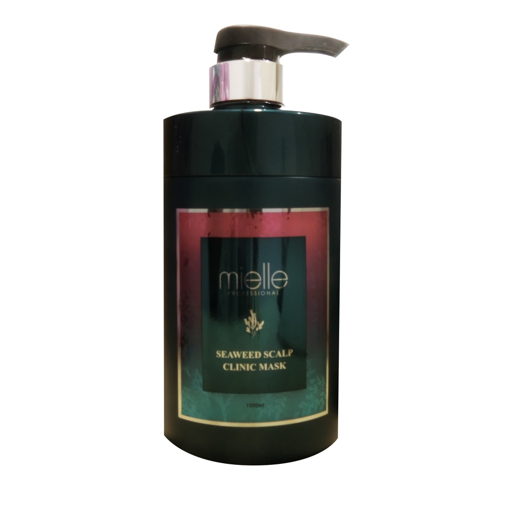 Hấp dầu Mielle giảm gàu chống rụng tóc bảo vệ da đầu tinh chất rong biển Seaweed Scalp Clinic Mask 1000ml