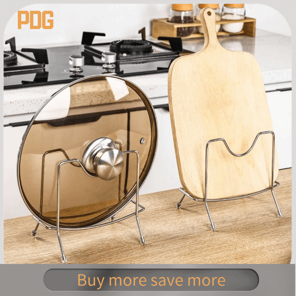 PDG Làm dày Giá đỡ thớt Thép không gỉ Chống gỉ Giá đỡ nắp nồi Bền bỉ Tiết kiệm không gian Bộ tổ chức thớt