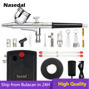 Nasedal Dual-Action Airbrush Kit with Compressor for Art