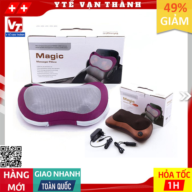 ✅ [LOẠI 1] Gối Massage Hồng Ngoại MAGIC PL-819 (6 Bi) | (Mát xa, Massa) -VT0722 - Y Tế Vạn Thành