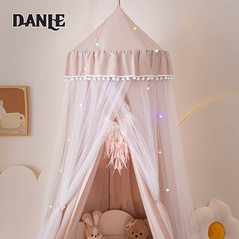 Dome bed curtain children's indoor light-proof bed curtain wind-proof bedside curtain blackout mosquito net ceiling bed baby tent ราคา 1,313 บาท*ส่งฟรี