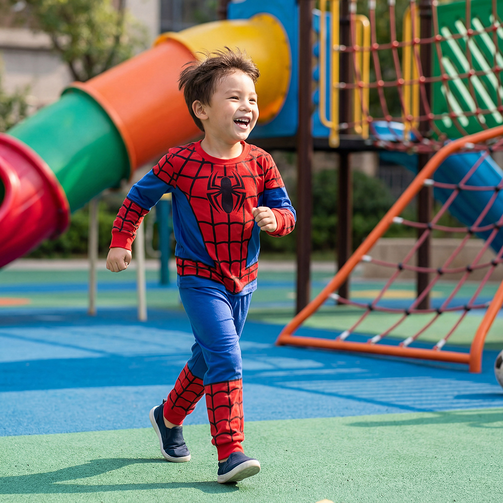 Baby Boy Clothes Set Cute Cartoon Marvel Superhero Spiderman Long Sleeve Outfits Cotton Toddler Kids Clothing Sets 1-7 Years