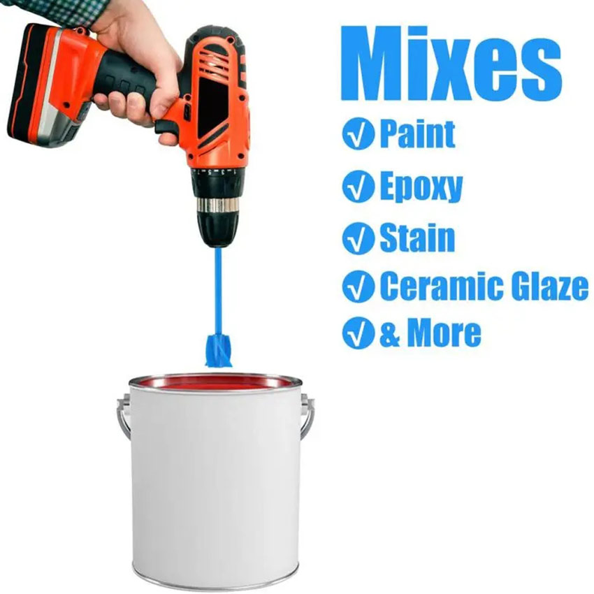 Generic Resin Mixer Paddles, Misowin Epoxy Mixer Attachment, Reusable Paint  Mixer for Drill, Paint Stirrer Drill