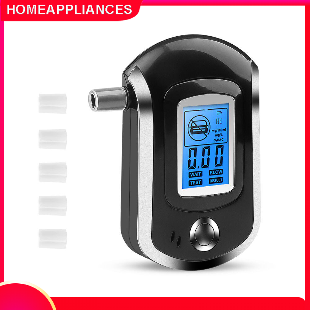 Máy kiểm tra nồng độ cồn hơi thở mini máy kiểm tra nồng độ cồn at6000 màn hình lcd kỹ thuật số cảnh sát chuyên nghiệp