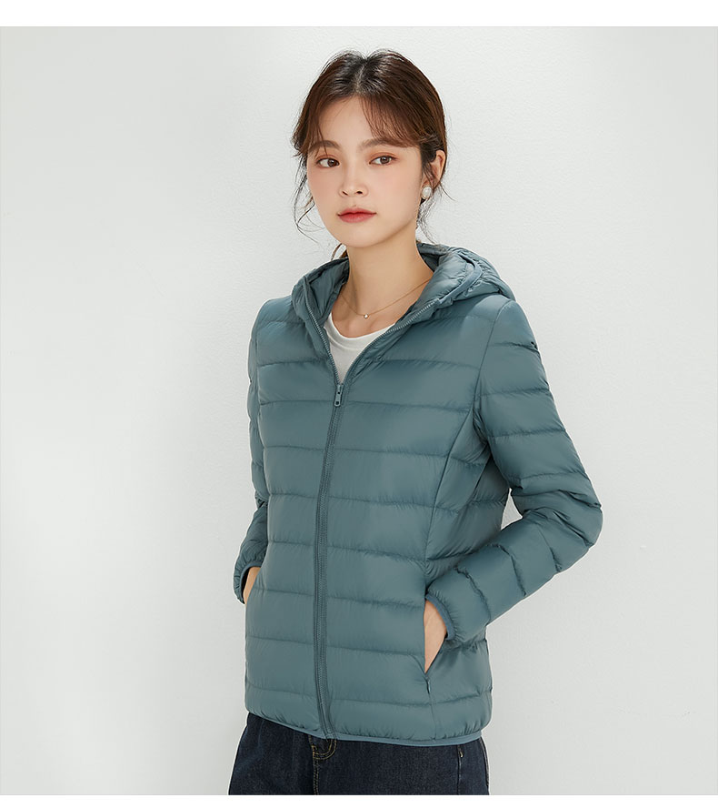 Uniqlo nhập khẩu Nhật Bản phòng thử đồ mới cao cấp ánh sáng Áo phao nữ đội mũ trùm đầu đứng cổ áo áo