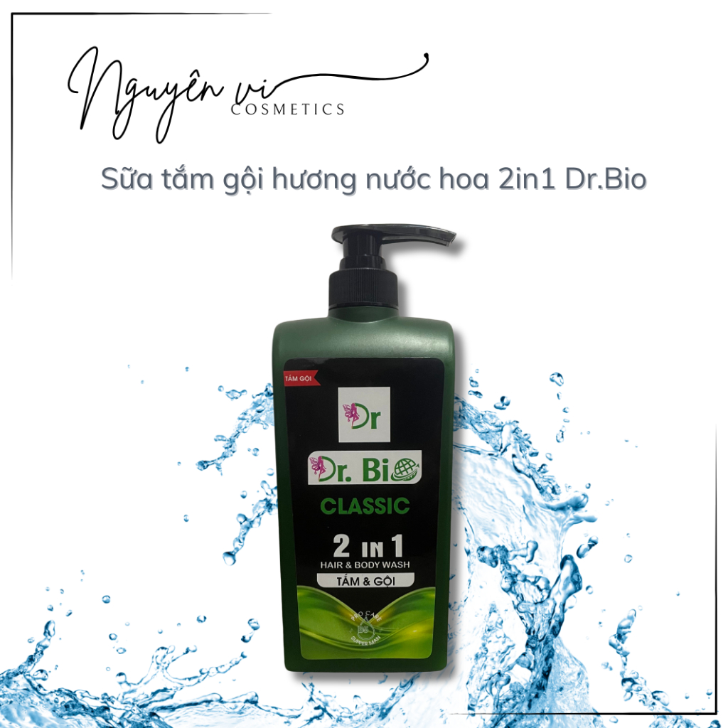 Sữa tắm gội nam hương nước hoa cao cấp Dr.Bio 700g/chai