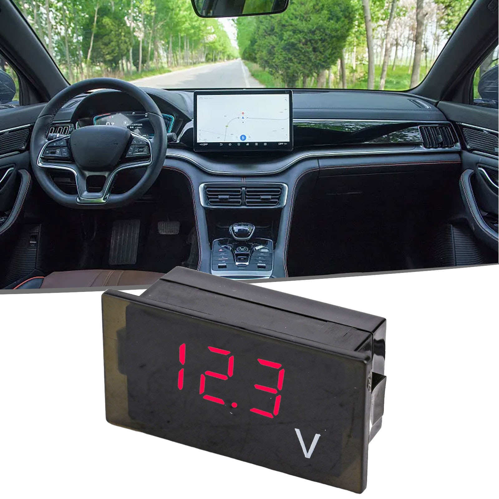 【Bonjoy 】 Vôn kế bảo vệ kết nối đảo ngược đảm bảo an toàn dc12v24v không thấm nước [Bán chạy phụ tùng ô tô niceday]
