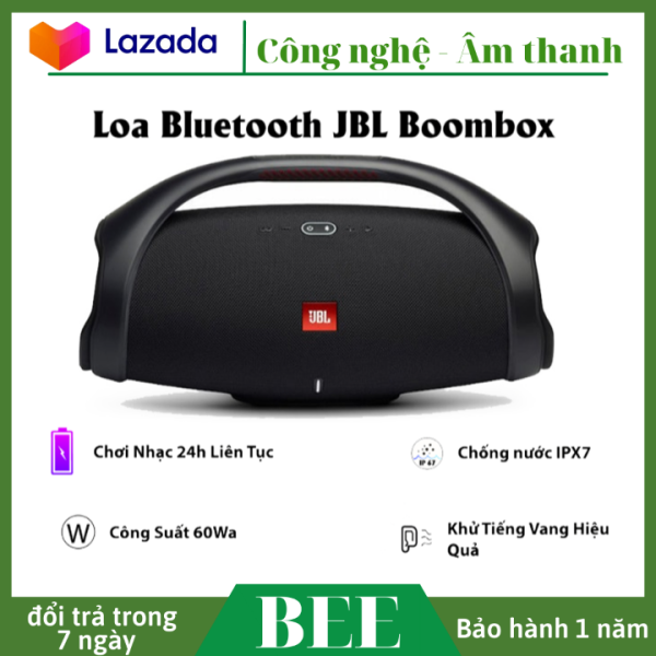 Loa Bluetooth JBL Bombox (100W) - Hàng chính hãng, Bass Cực Khủng - Chống Nước - Ghép nối âm thanh Stereo 3D, mang đến âm thanh sôi động và mạnh mẽ ( BẢO HÀNH12 THÁNG