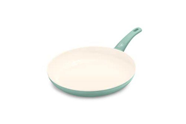 GreenLife Soft Grip Healthy Ceramic Nonstick 12 Frying Pan Skillet, PFAS-Free, Dishwasher Safe, Turquoise Singapore