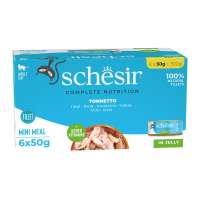 Schesir Cat Canned Food - Tuna in Jelly (Multipack - Complete Nutrition | 6 Cans x 50g)