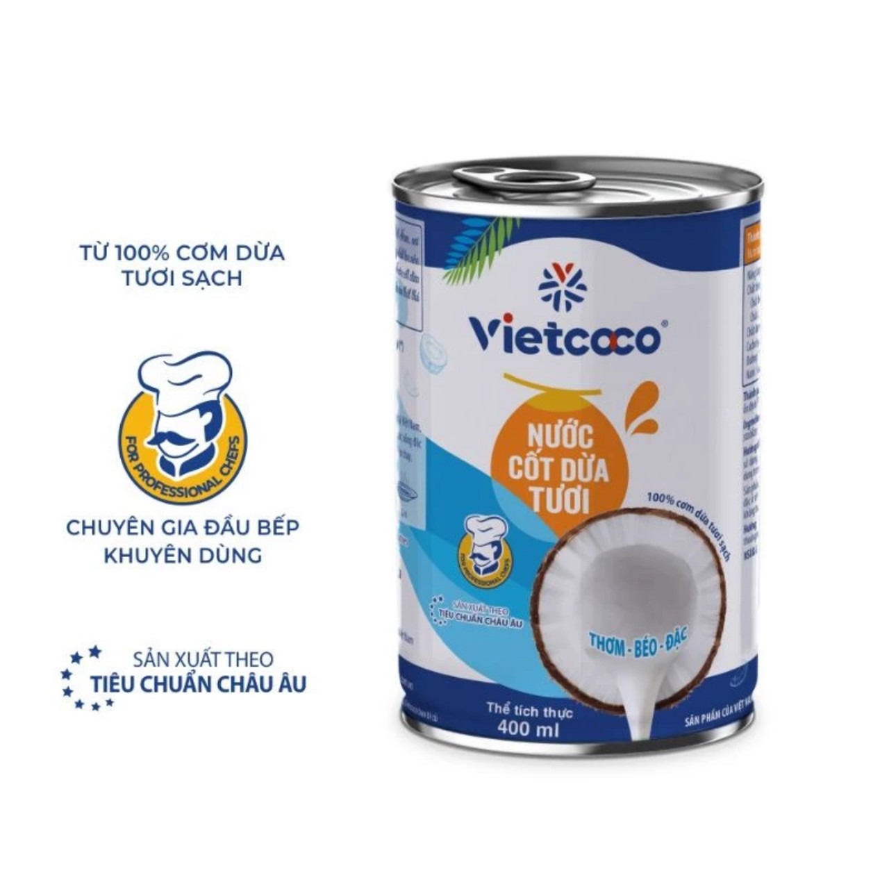 Nước cốt dừa tươi VIETCOCO thơm ngậy - Lon 400ml – Hàng Chính Hãng