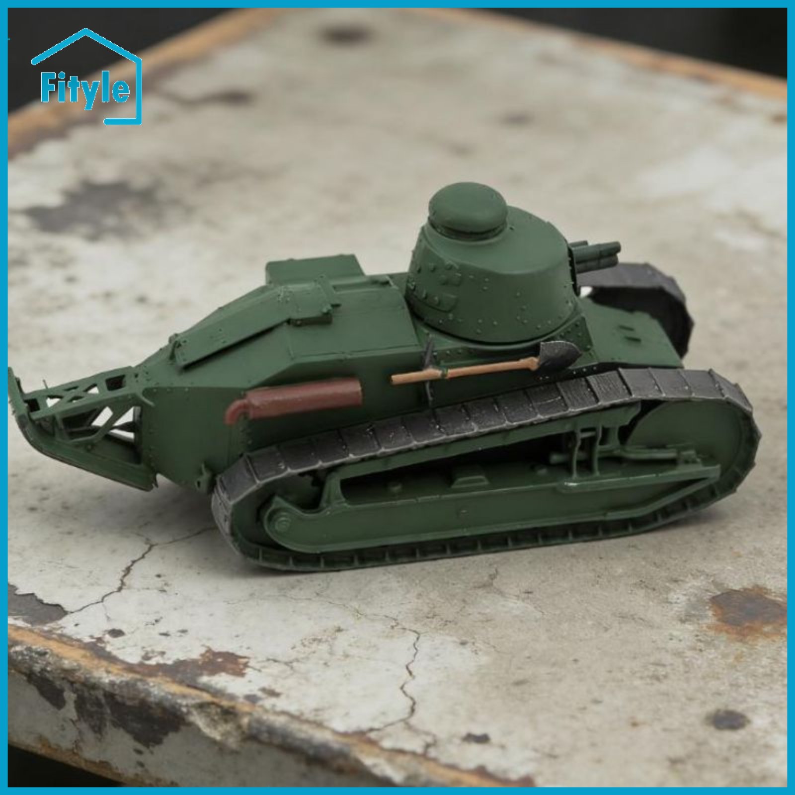 Fityle Solid Resin Construction 1/72 French FT Light Armored Vehicle Model Movable Turret Finished WWI Armored Vehicle Model 3D Printed Vehicle Reproduction for Scene Setting Building ราคา 544 บาท*ส่งฟรี