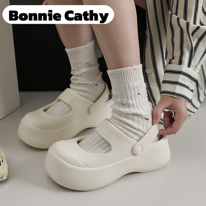 Bonnie CathyMANBAZUJI flat slippers and slip-on shoes with non-slip sole and tough tread for women ราคา 118 บาท*ส่งฟรี
