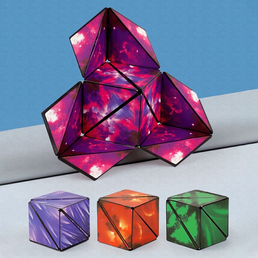 Biến Hình 72 Hình Galaxy Có Nam Châm Magnetic Magic Cube Rubic Xếp Hình Học 3D Đồ Chơi Trí Tuệ Trẻ Em -Aeneas Shop