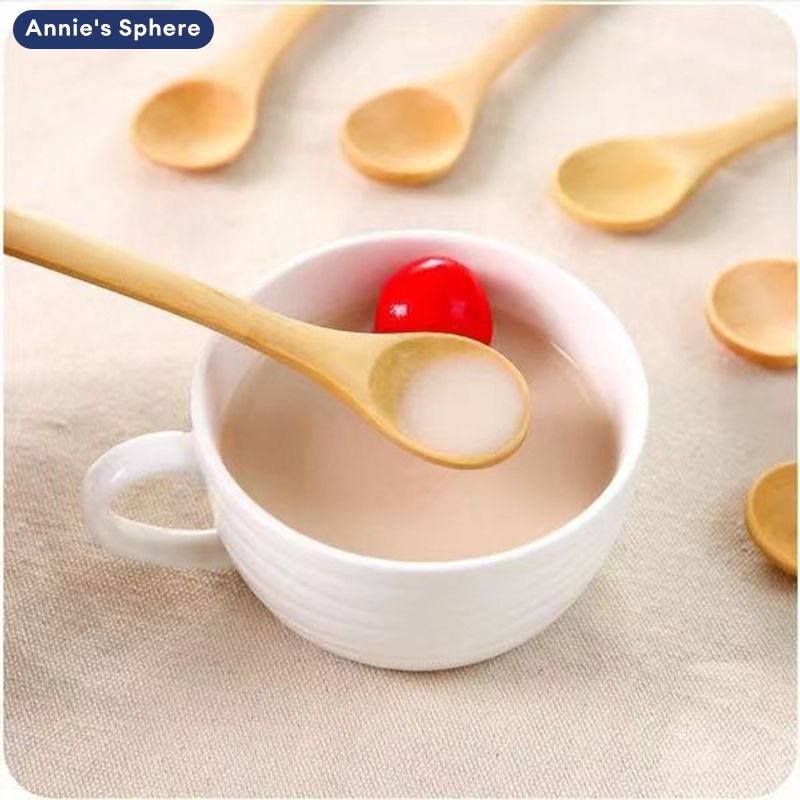 Annie's Sphere Muỗng tráng miệng cà phê tre thanh lịch thân thiện với môi trường thủ công phong cách tối giản hiện đại