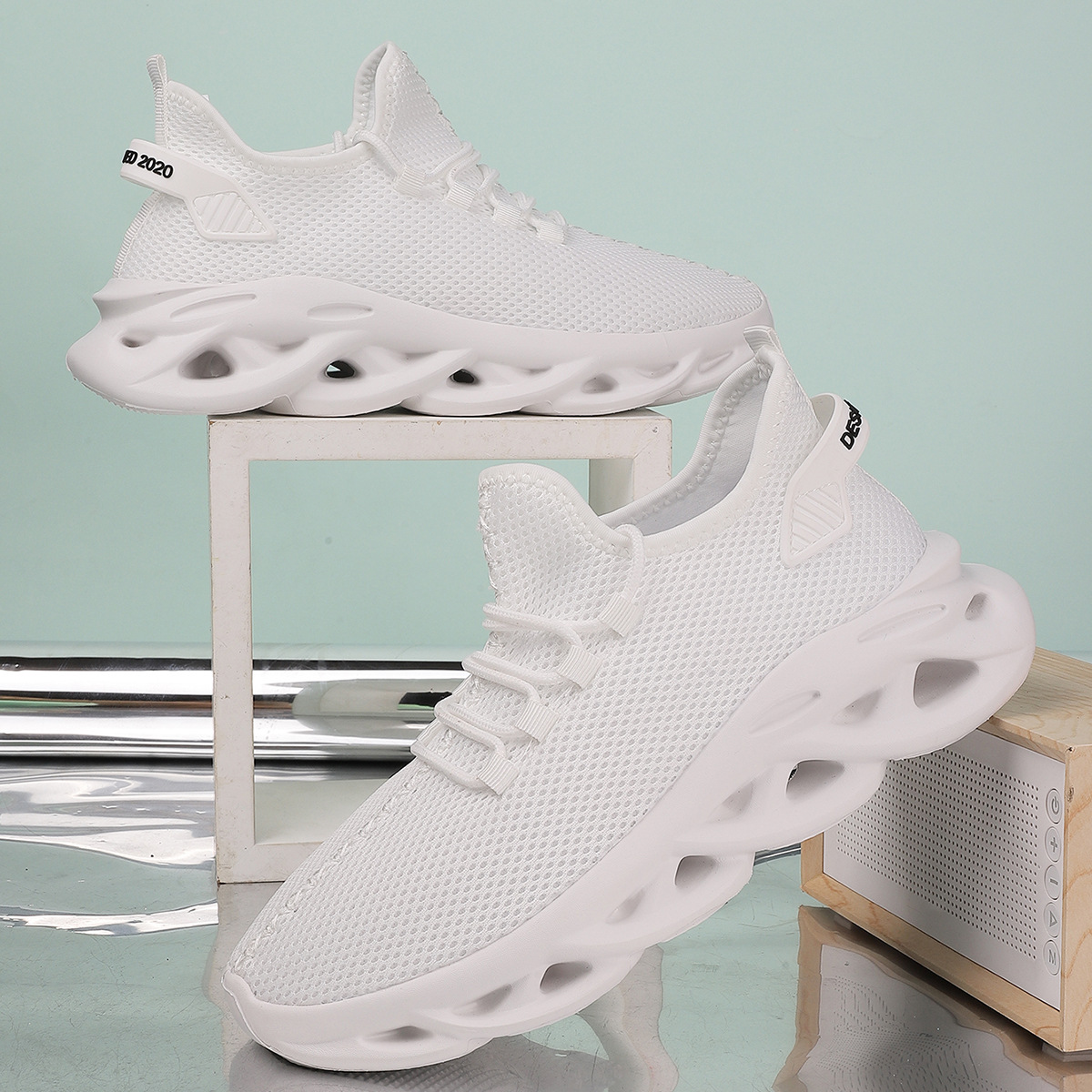 Fashion Sneaker for Men and Women Plus Size Casual Shoes Sports Shoes Men's Mesh Shoes Shock Absorption Light Soft Soles Black Shoes for School - 2