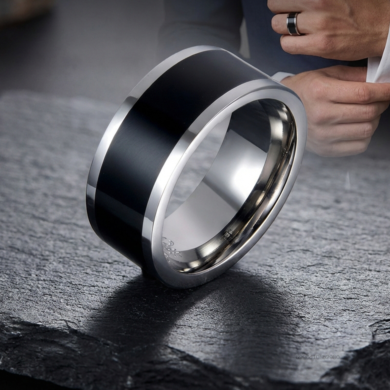 Thẻ điện thoại Smart Ring Nfc Thiết kế màu đen toàn vòng tròn để sử dụng hàng ngày LE-VN