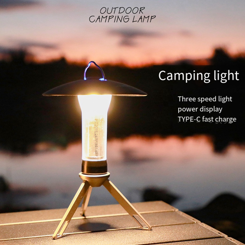 Multifunctional Camping Lamp Portable Outdoor Camping Lamp USB Charging Tripod Bracket Detachable