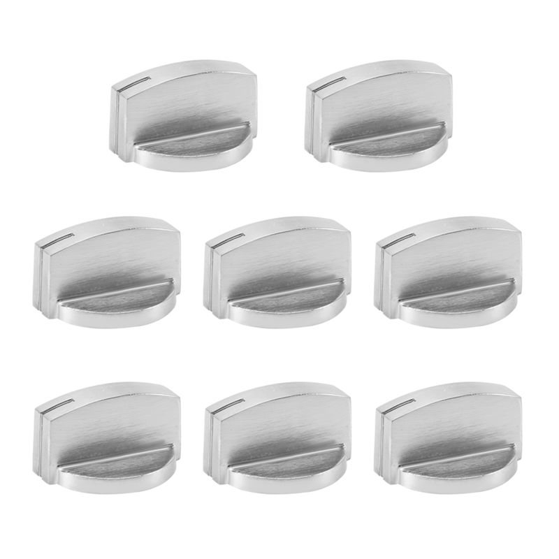 (CGKP) 8Pcs Metal 8Mm Universal Gas Stove Control Knobs Adaptors Oven Switch Cooking Control Locks Gas Stove Oven Knobs